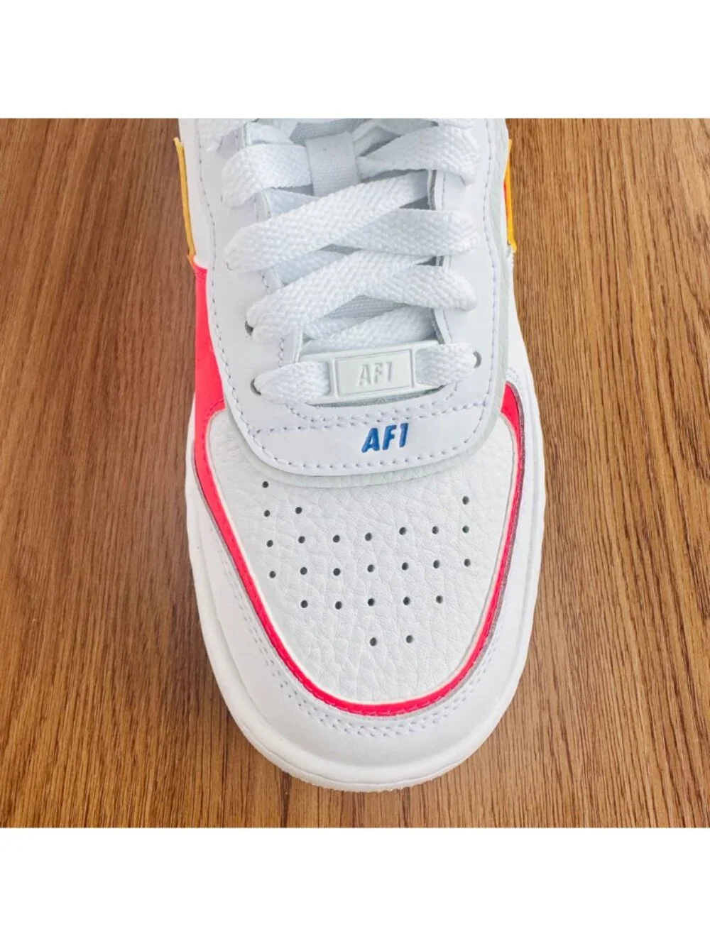 ⭐Nike Air Force 1 Shadow 6.5 Womens Retro Shoes Sneakers White Orange DZ1847-100 - Picture 13 of 14